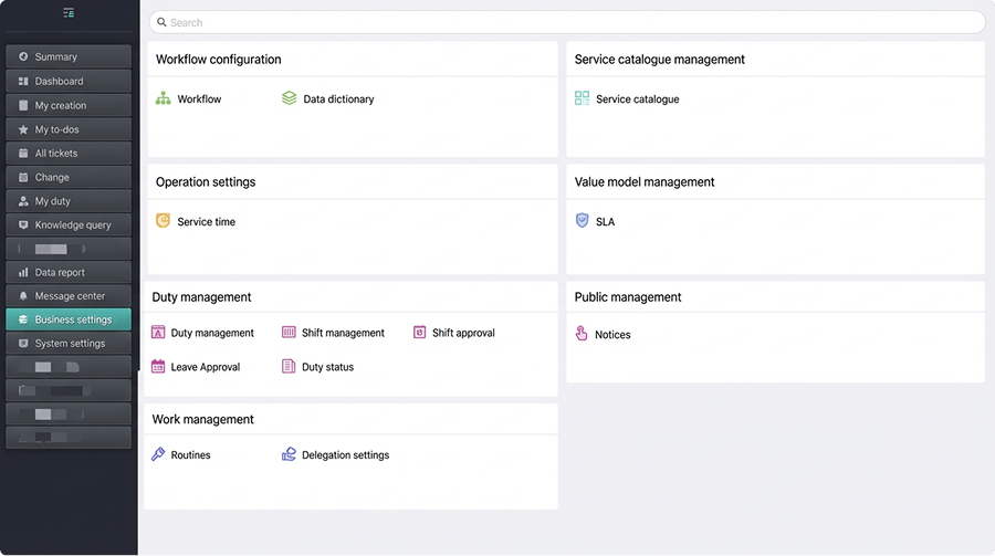 Standardized Service Process UI